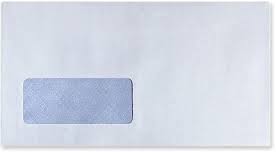White Envelop Plain Printed 10" x 4.5"